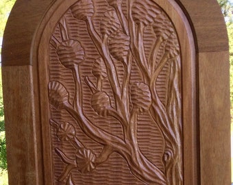Unicorn Door - Hand-carved Brazilian Mahogany Entryway Doors