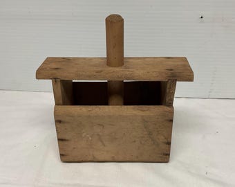 Antique Wood Butter Press, mold, Treen Treenware, vintage butter stamp, kitchenware,  kitchen decor