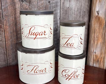 Vintage General Steel Wares Limited Four Canister Set.
