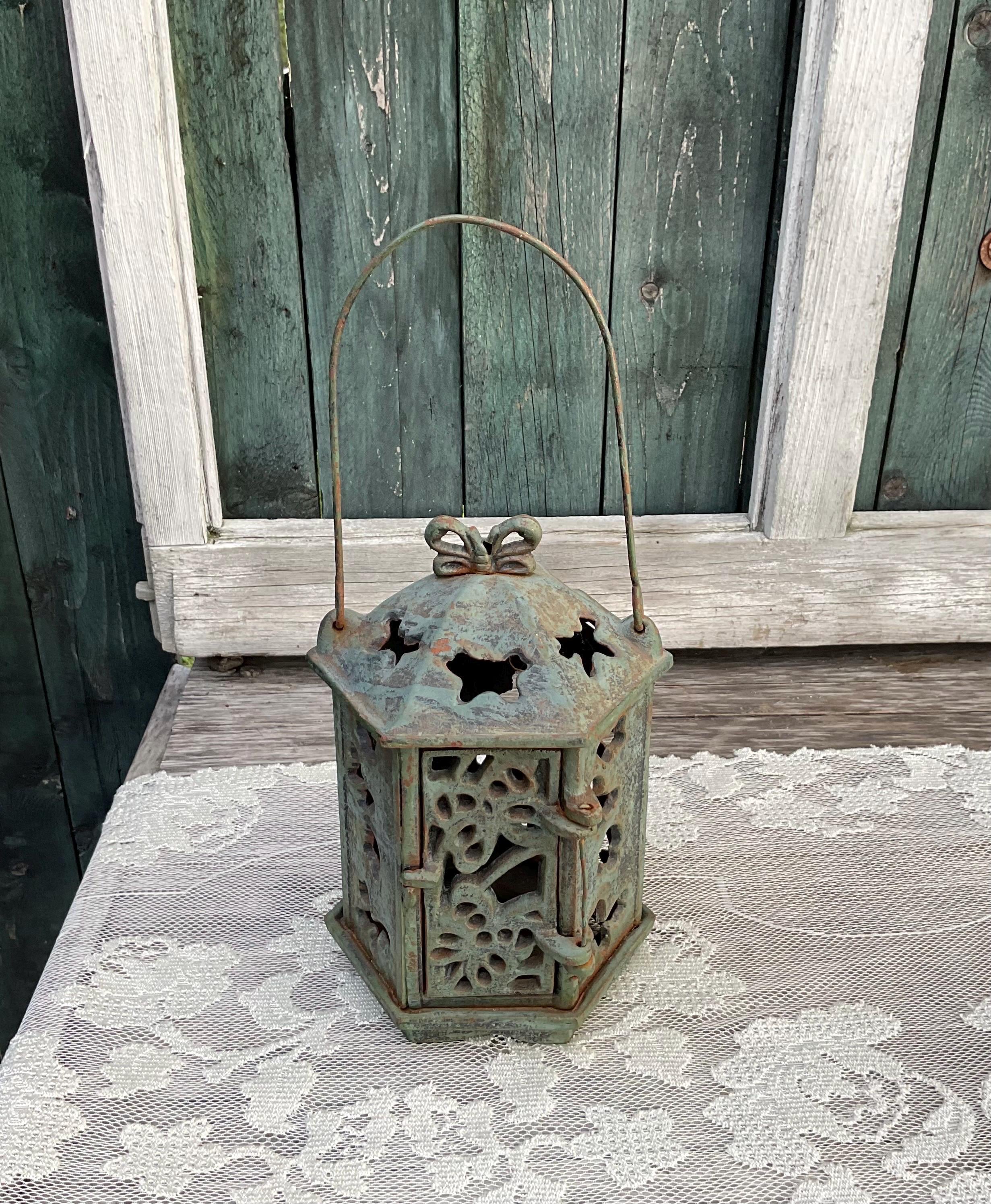 Vintage Japanese Butterfly Flower Garden Lantern, Quality