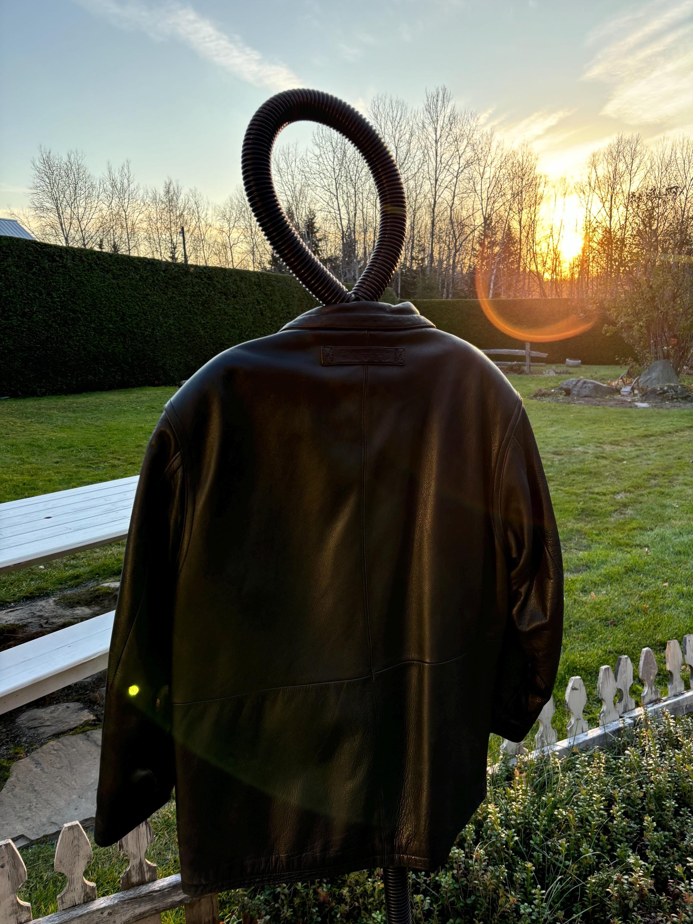 VINTAGE LEATHER JACKET / Premium Quality Retro Leather Jacket With