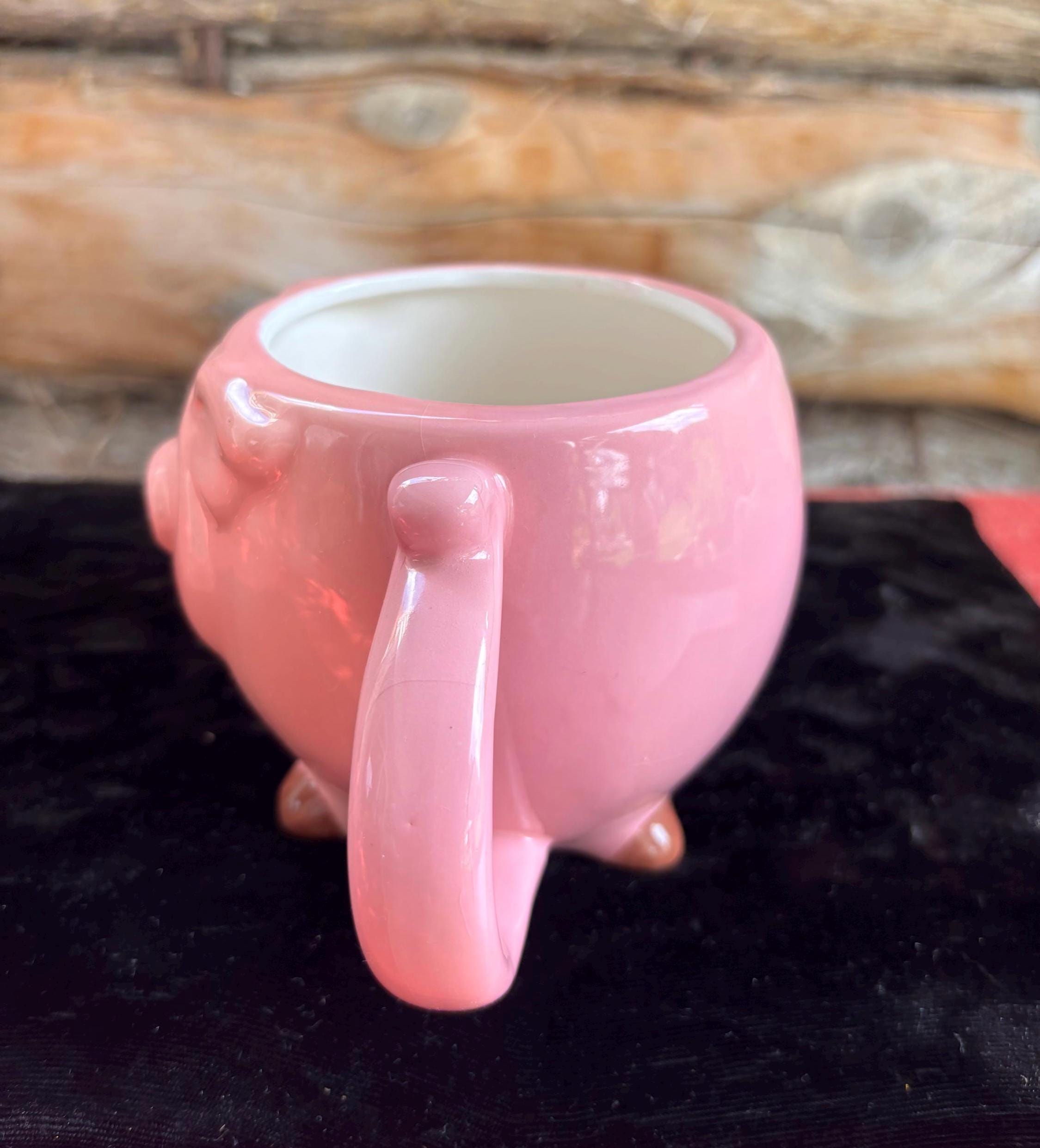 Tasse à café en forme de cochon avec couvercle