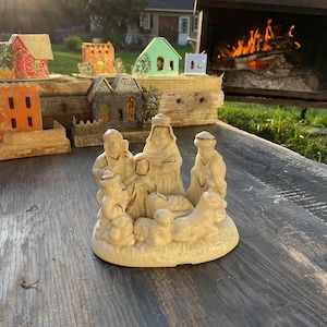 Szopka w stylu vintage | Ceramiczny zestaw do szopki | Porcelanowy zestaw do szopki | Bożonarodzeniowy zestaw do szopki | Boże Narodzenie w stylu vintage | Nowoczesne Boże Narodzenie.
