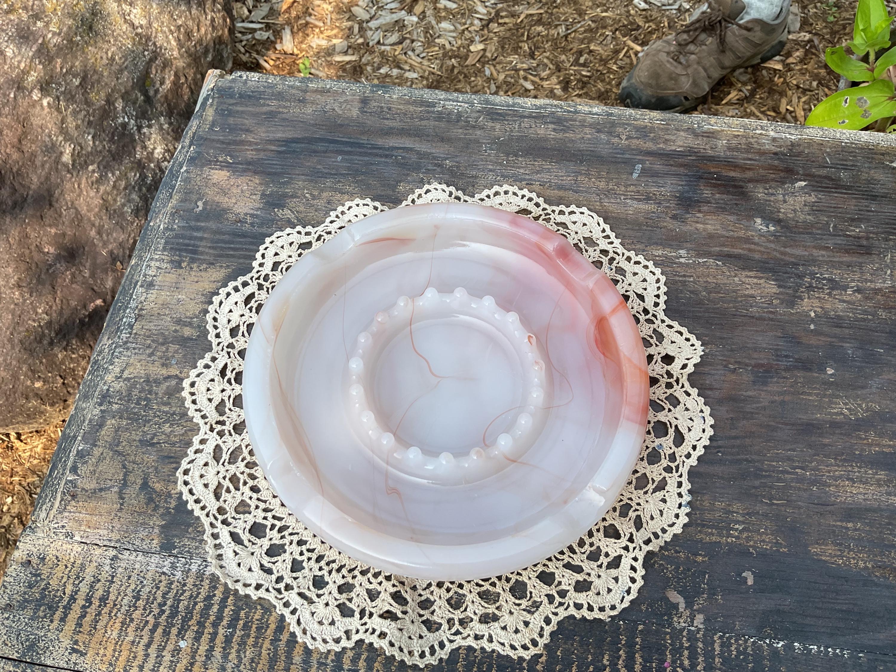 ヴィンテージ大理石灰皿、装飾小物、バーアクセサリー、ギフト