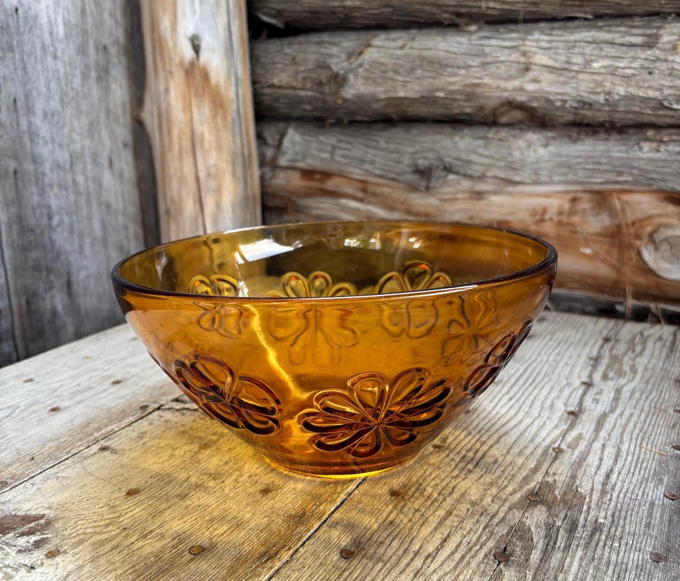 GRAND SALADIER VERRE vert Vereco France années 60-70 vintage seventies (duralex) EUR 9,00 - FR