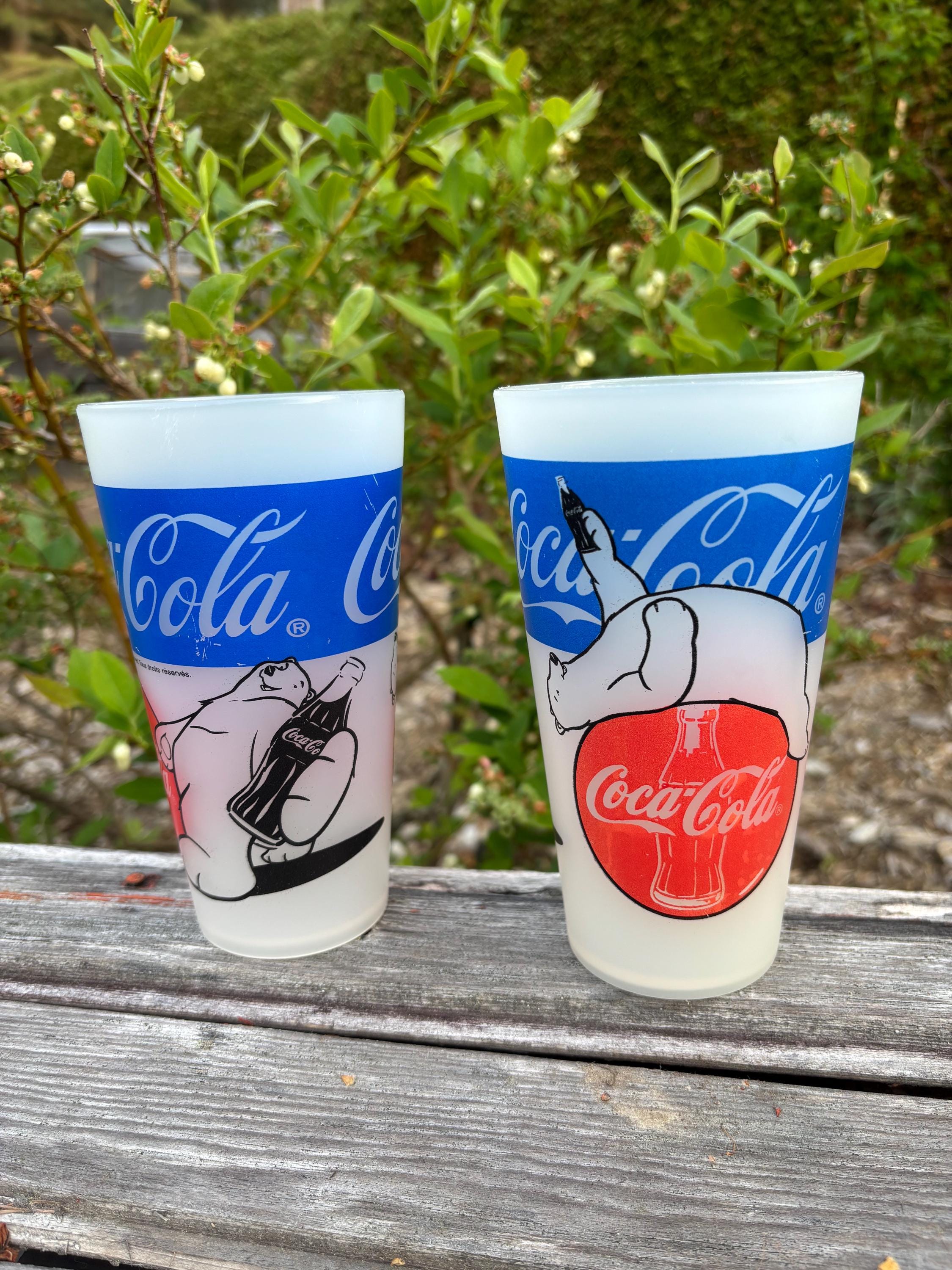 1998 Coca-cola 7” Plastic Cup Tumbler Polar Bear Thermoserv