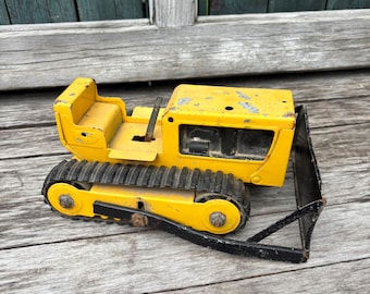 Camion Pelle Mighty Tonka Années 70 – Acier Embouti Vert, Vintage