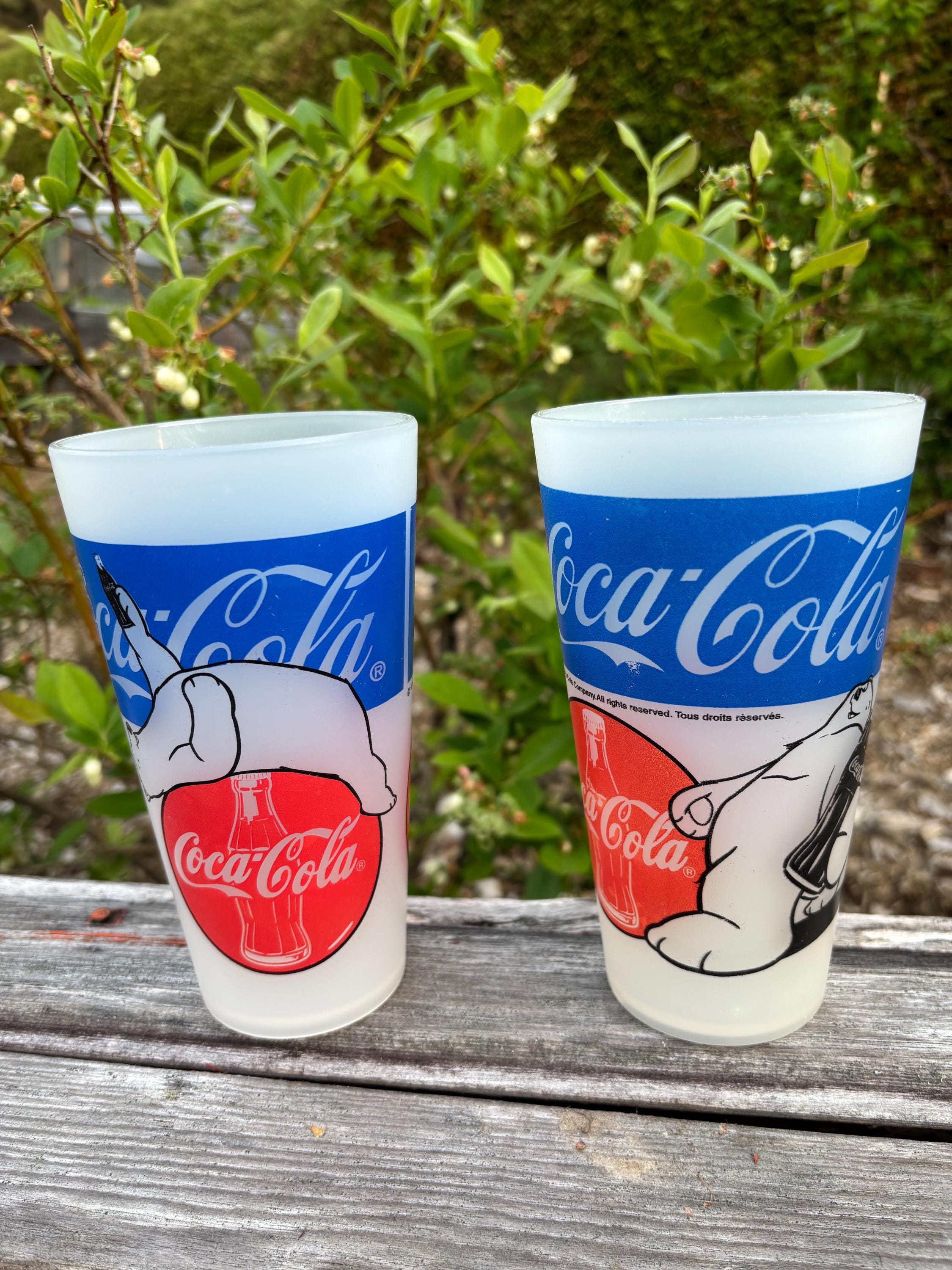 1998 Coca-cola 7” Plastic Cup Tumbler Polar Bear Thermoserv