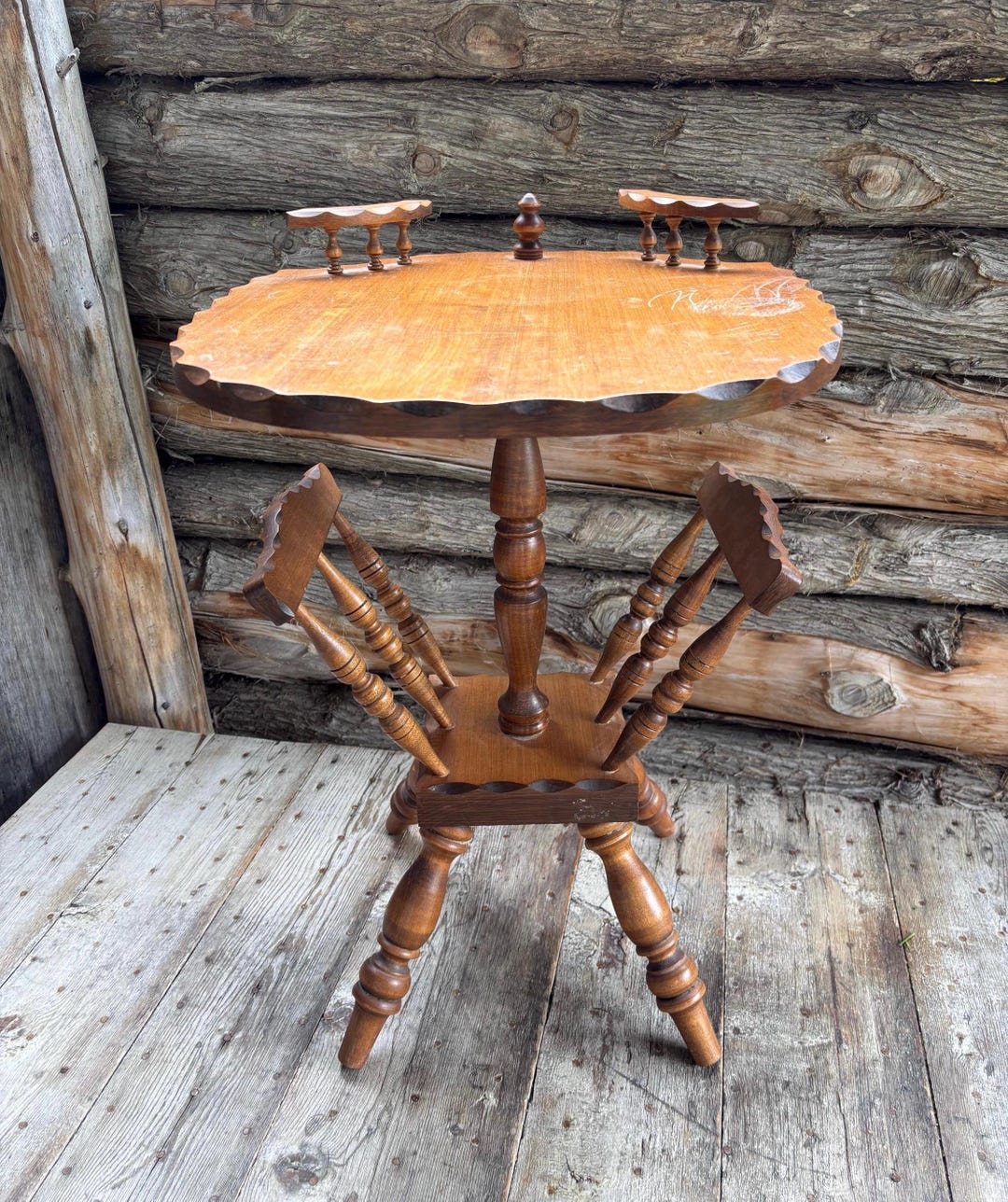 ビンテージ木製サイドテーブル ST-046/アンティークミッドセンチュリーレトロ北欧スタイルローテーブルカフェ店舗什器コーヒーテーブル アメリカヴィンテージ サイドテーブル ミッドセンチュリー レトロ