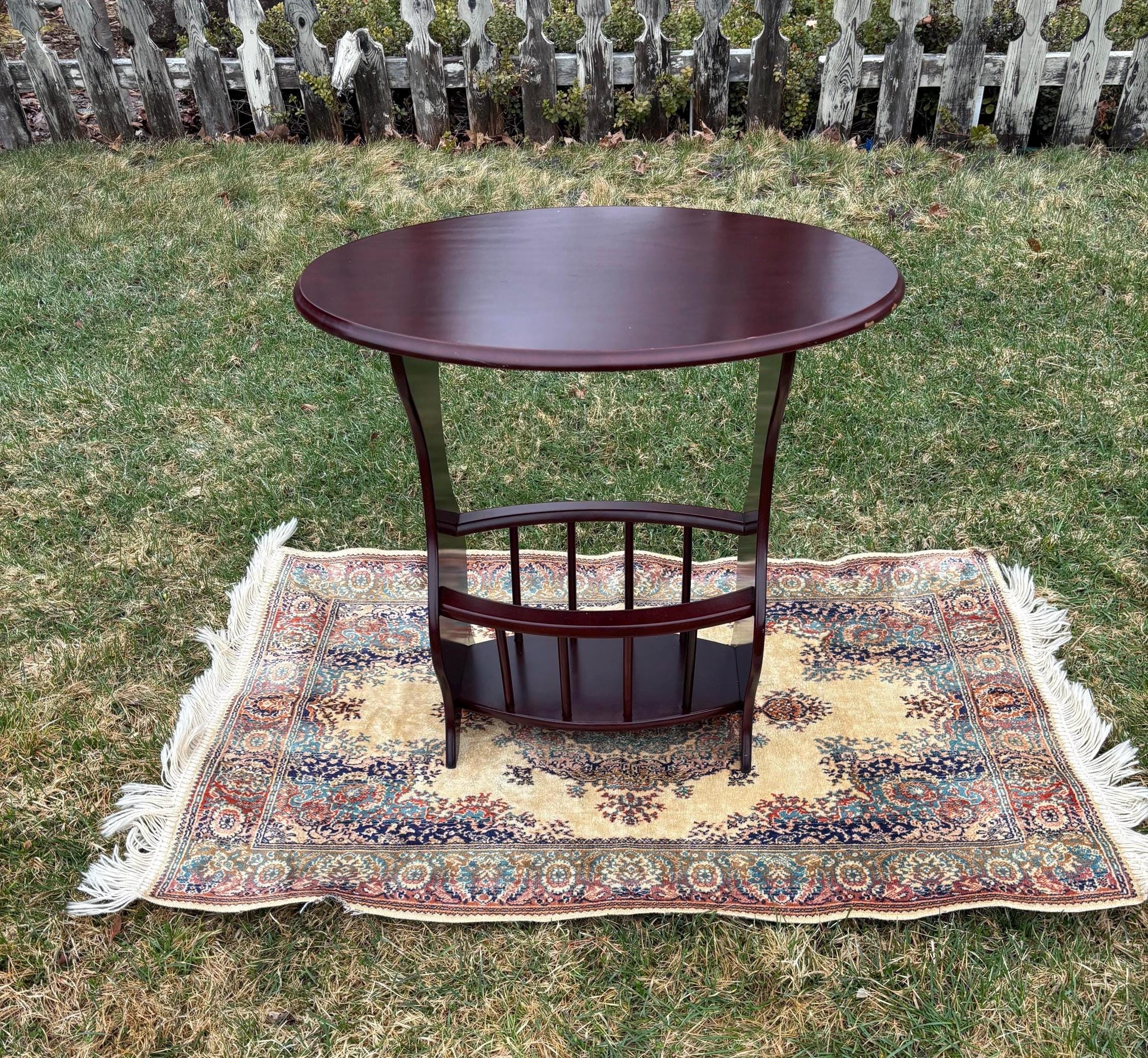 Vintage Magazine Rack Side Table - Etsy