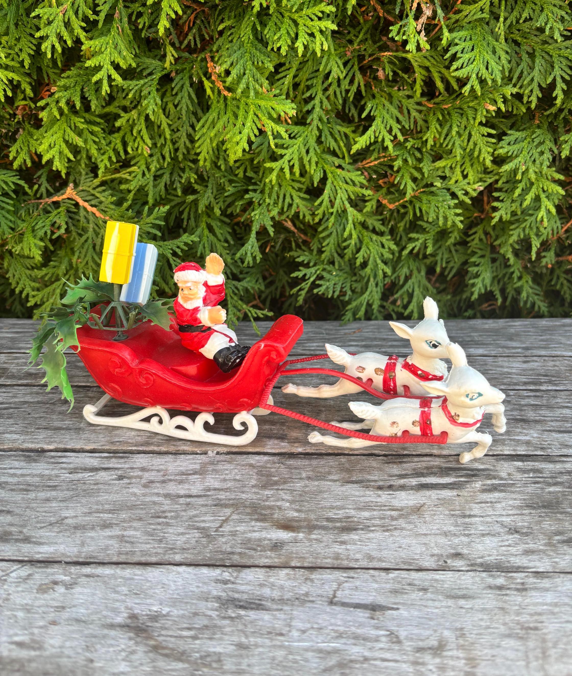 ビンテージ ジャパン アナリー サンタクロース デコレーション スタチュ60cm 1960s Santa Sleigh - Etsy