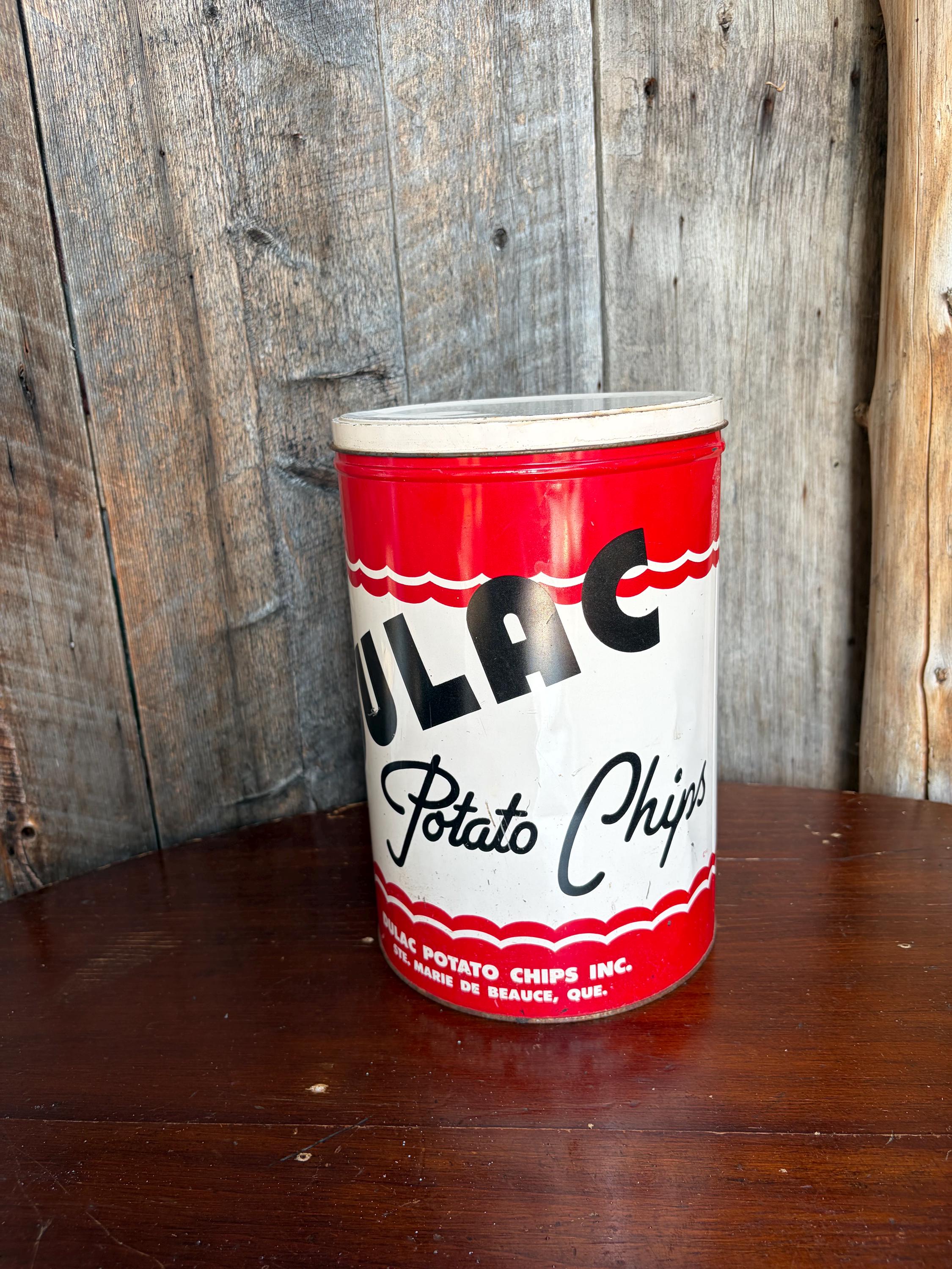 Large Vintage Potato Chips Tins - Etsy