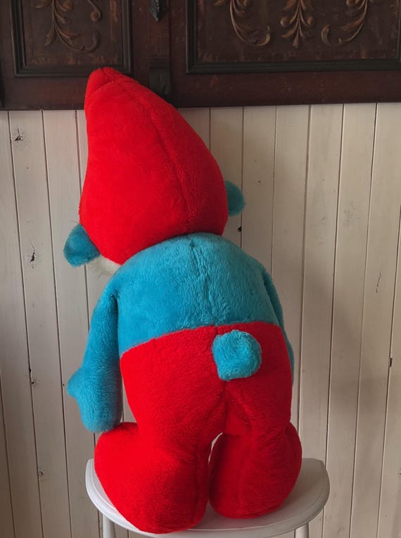 SMURFS ヴィンテージ 1980 年代 特大 パパスマーフ ぬいぐるみ