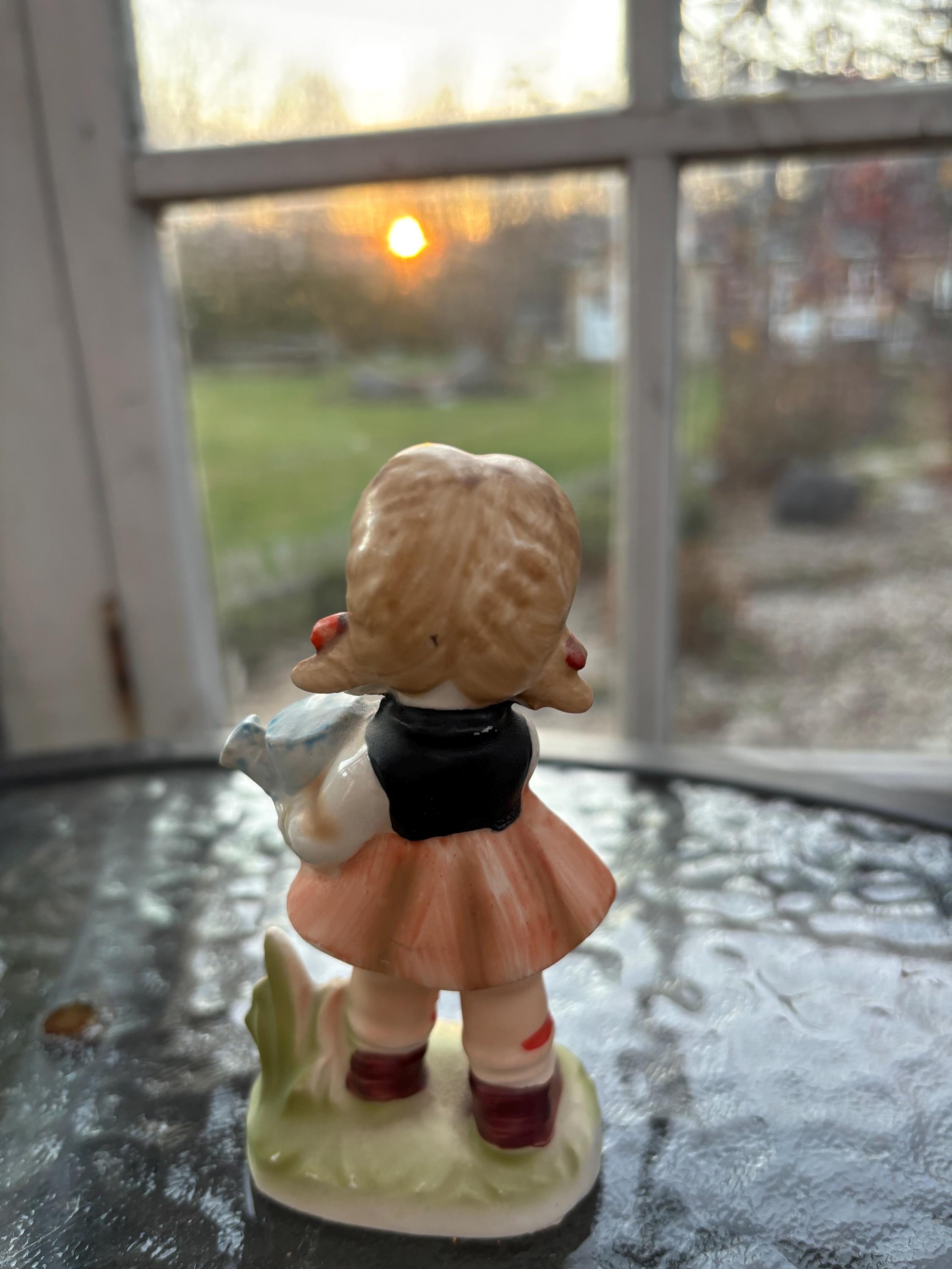 Vintage Japan Hand Painted Little Girl Figurine - Ceramic