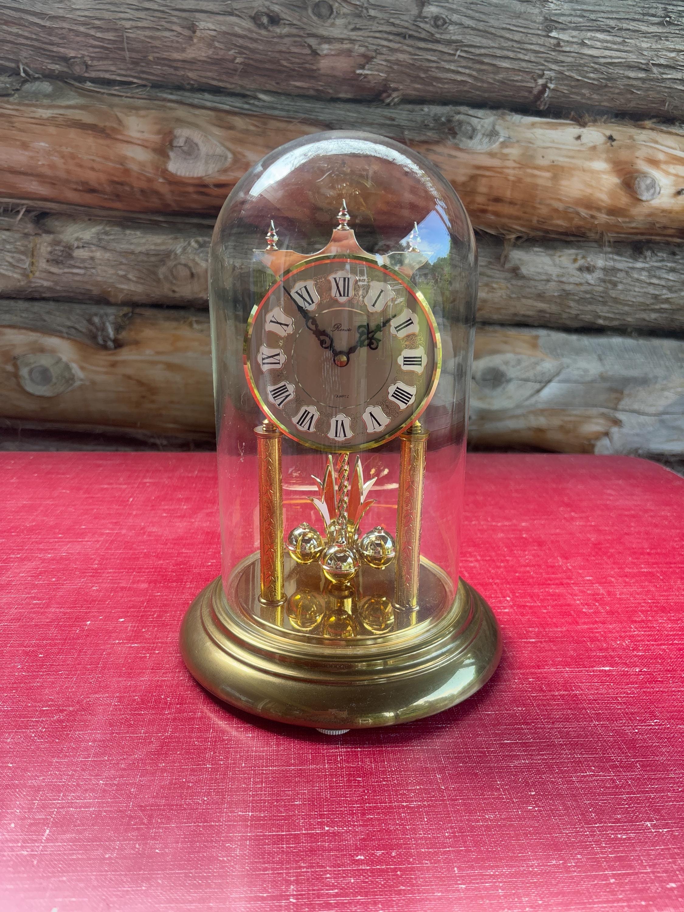 Vintage Rensie Clock Doomed Lid Anniversary Table Clock Quartz