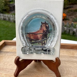 馬の彫刻 ガラス皿・灰皿 馬蹄形灰皿 - Etsy 日本