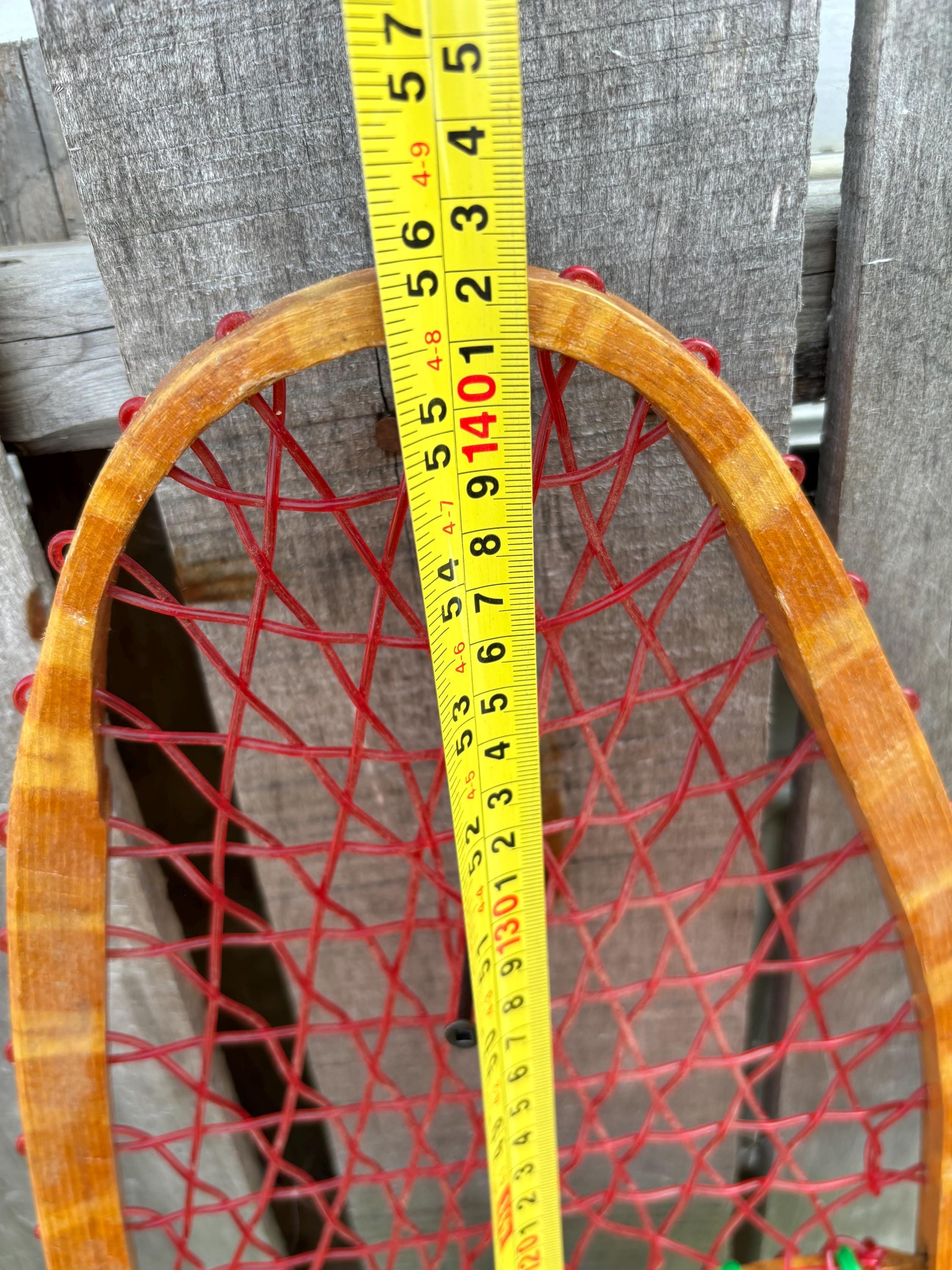 Raquettes à neige en bois canadiennes vintage, 36 * 11, signées Abel Pelletier, sans reliure, bon état - France