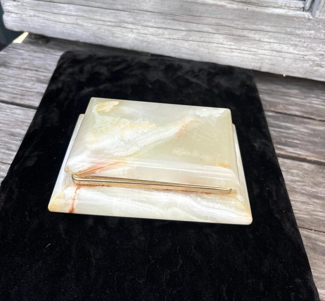 大理石 アンティーク　オニキス　グリーン　ジュエリーボックス　小物入れ 大理石 アンティーク オニキス グリーン ジュエリーボックス
