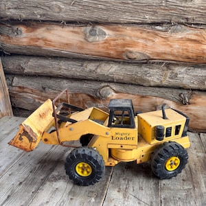 Tonka Toys Mighty Loader amarillo de acero prensado, años 70-75