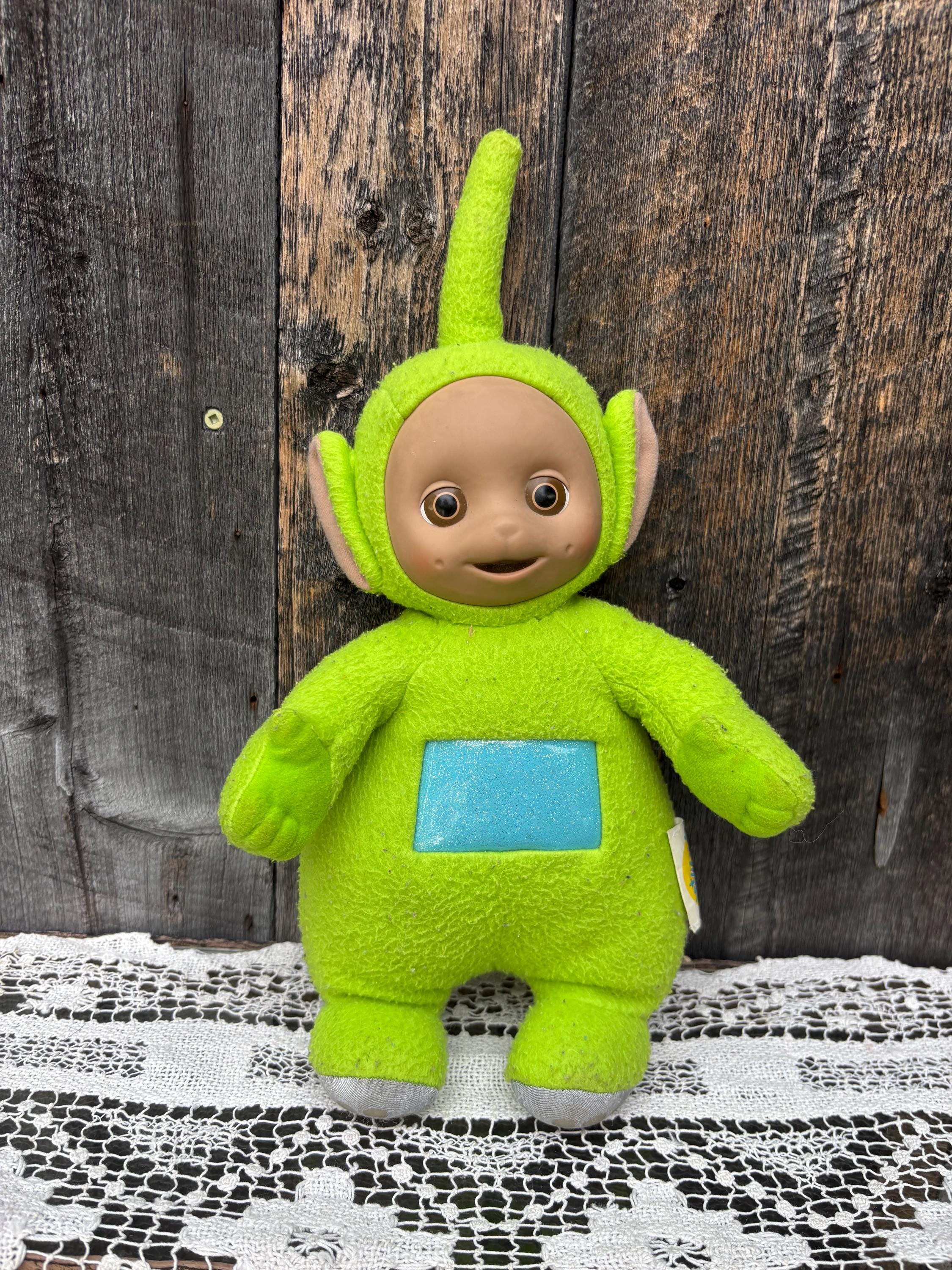 緑のテレタビー、ディプシー、プレイスクールのテレタビーズ、柔らかい