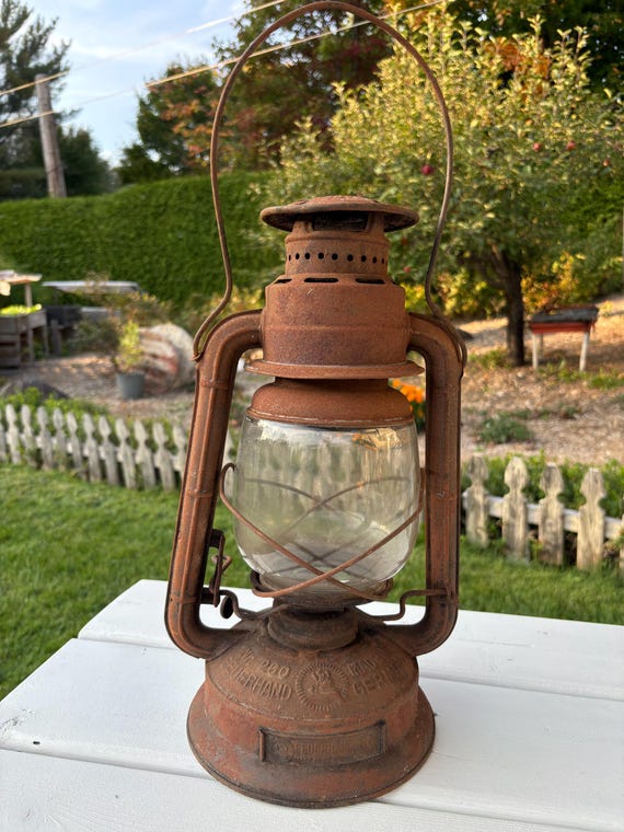 Antique Lantern Lamp Hand of Fire Germany No. 260 Kerosene, This