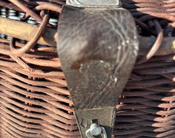 Panier Créel De Pêche Vintage En Osier Années 50 - Fabrication USA - Expédition Rapide