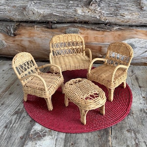 GRAND FAUTEUIL OSIER DE POUPEE MINIATURE | eBay