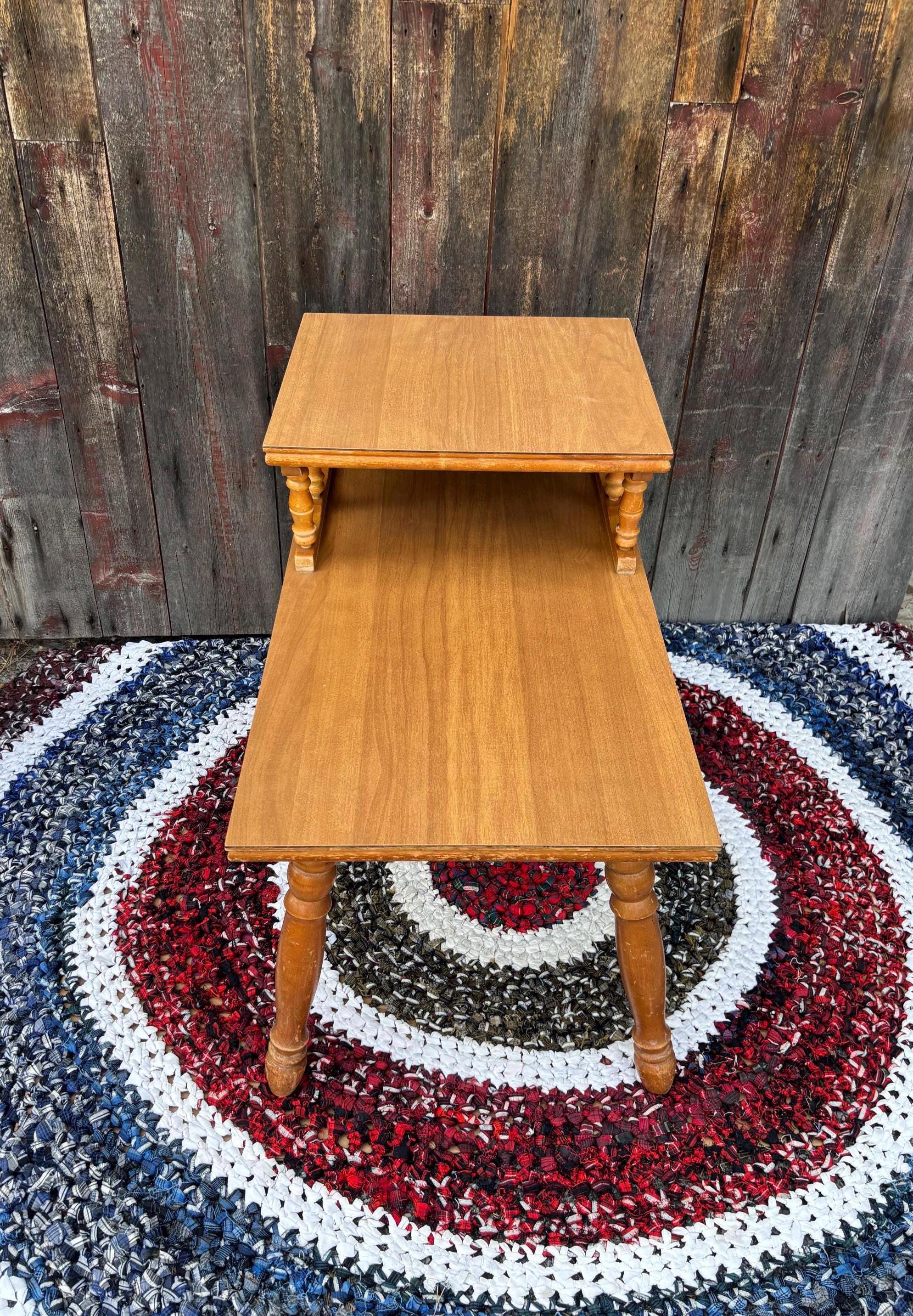 Mid Century Table/ Vintage Telephone Table/rustic Table/end Table