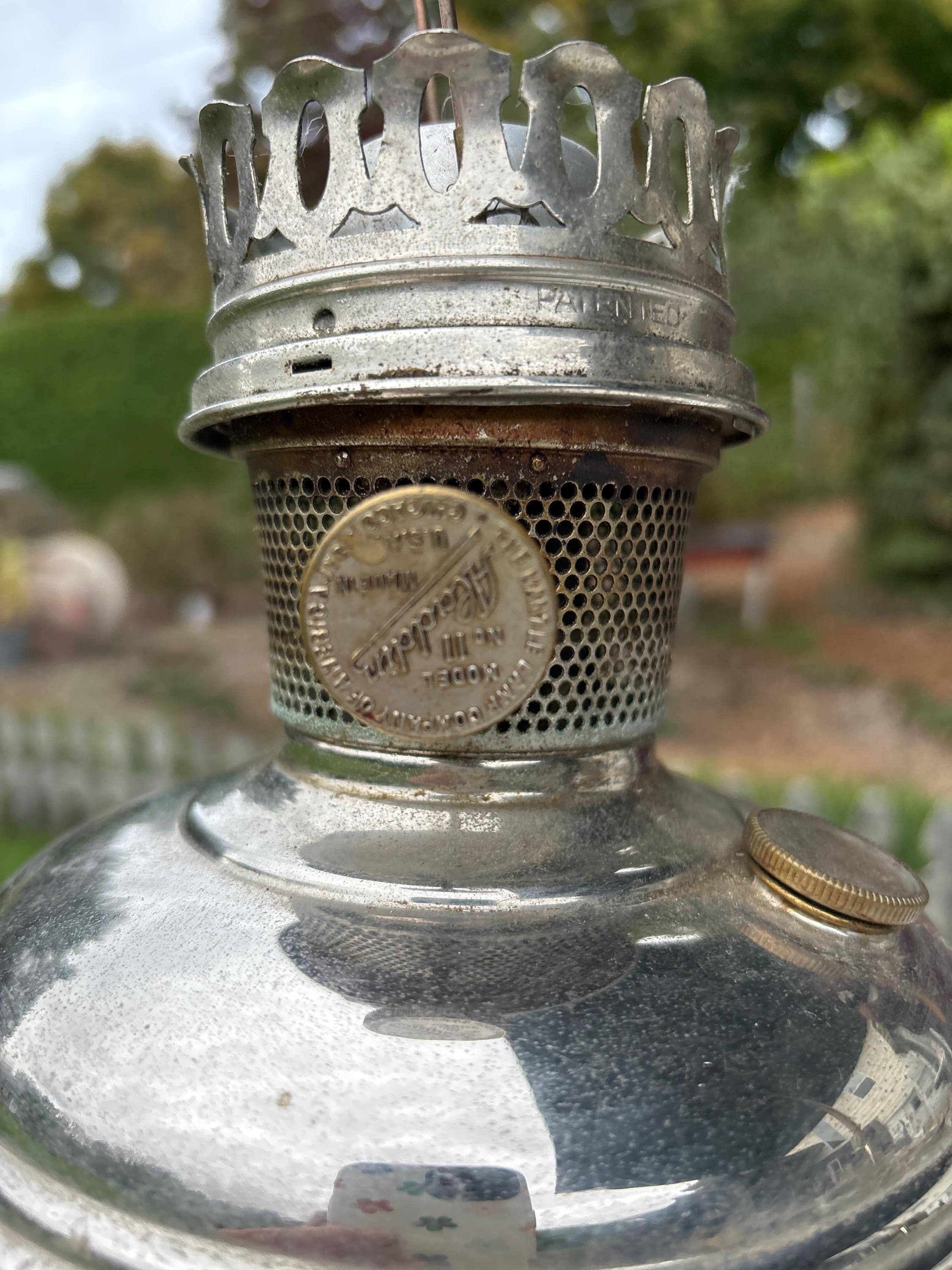 Vintage Aladdin Lamp, Nickel-plated Brass ~ Kerosine Oil Lamp. - Etsy