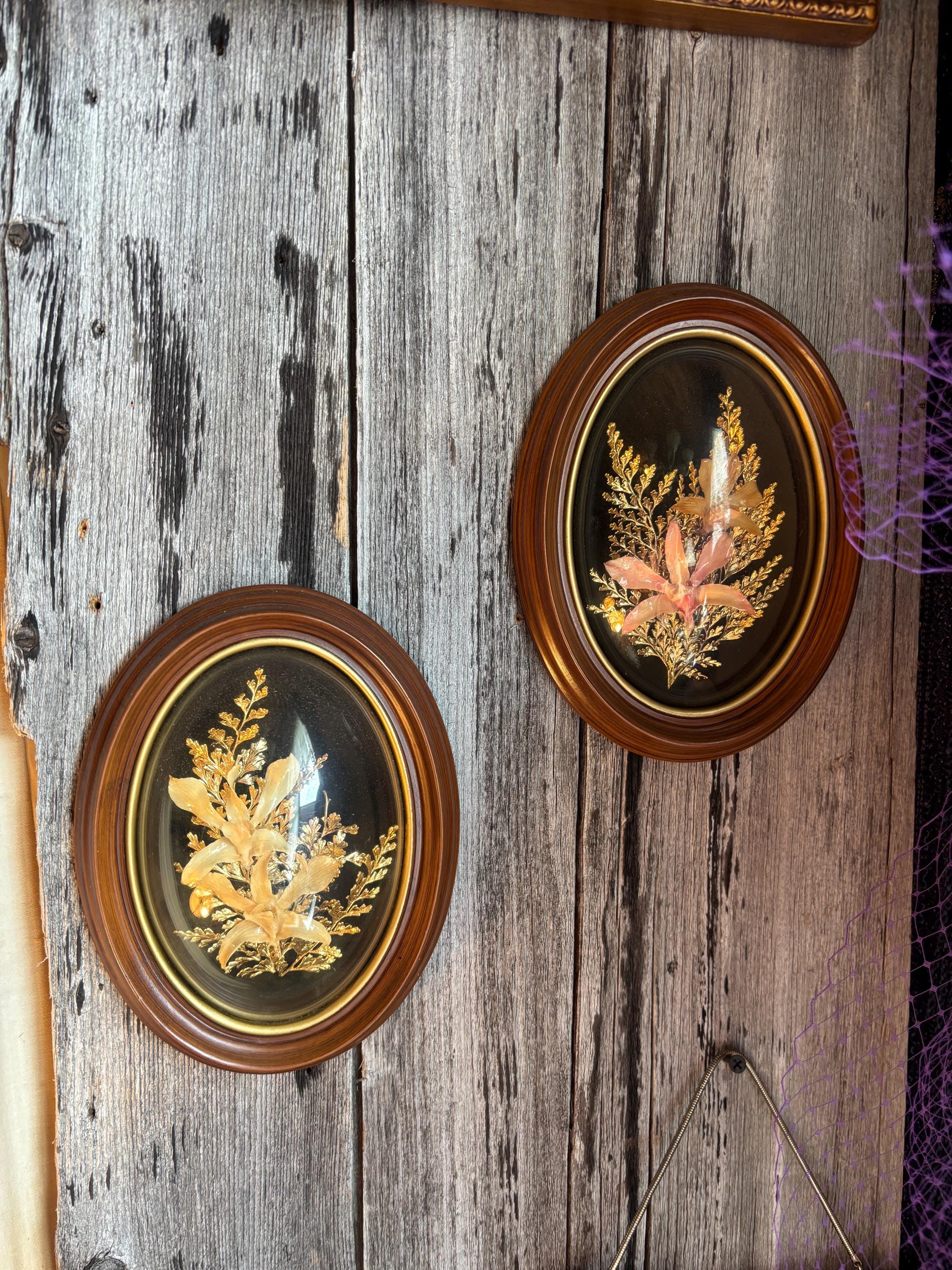 CHOOSE… Flora Hawaii Framed 24K Gold Dipped Tropical Flower Domed