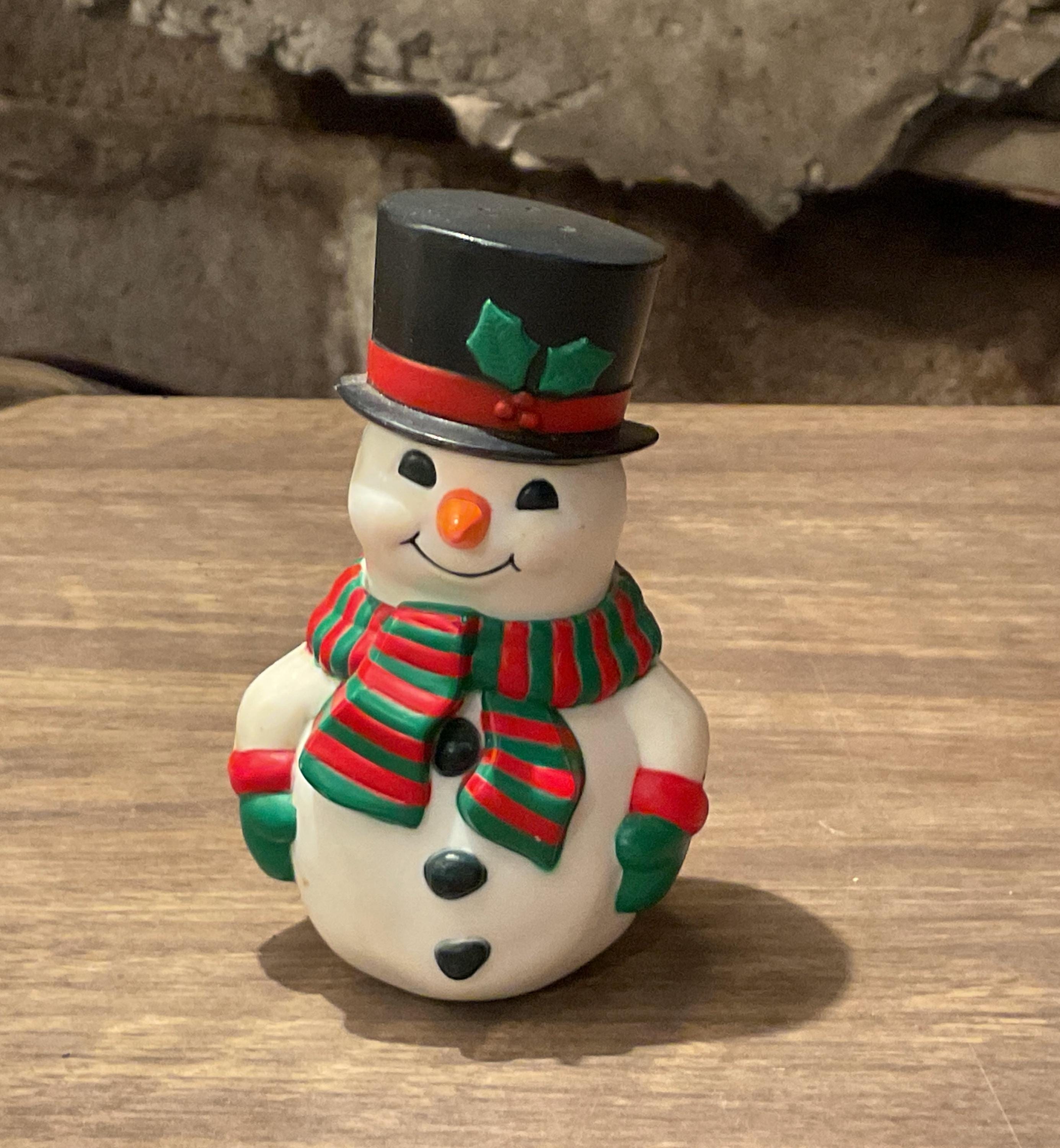 Avon Rising Snowman Vintage Avon Frosty the Snowman Salt and Pepper Shakers - Head and Body ...