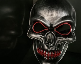 Kit Décoration Noël,masque LED Avec Squelette D'halloween, Masque Lumineux Et Effrayant, Masque