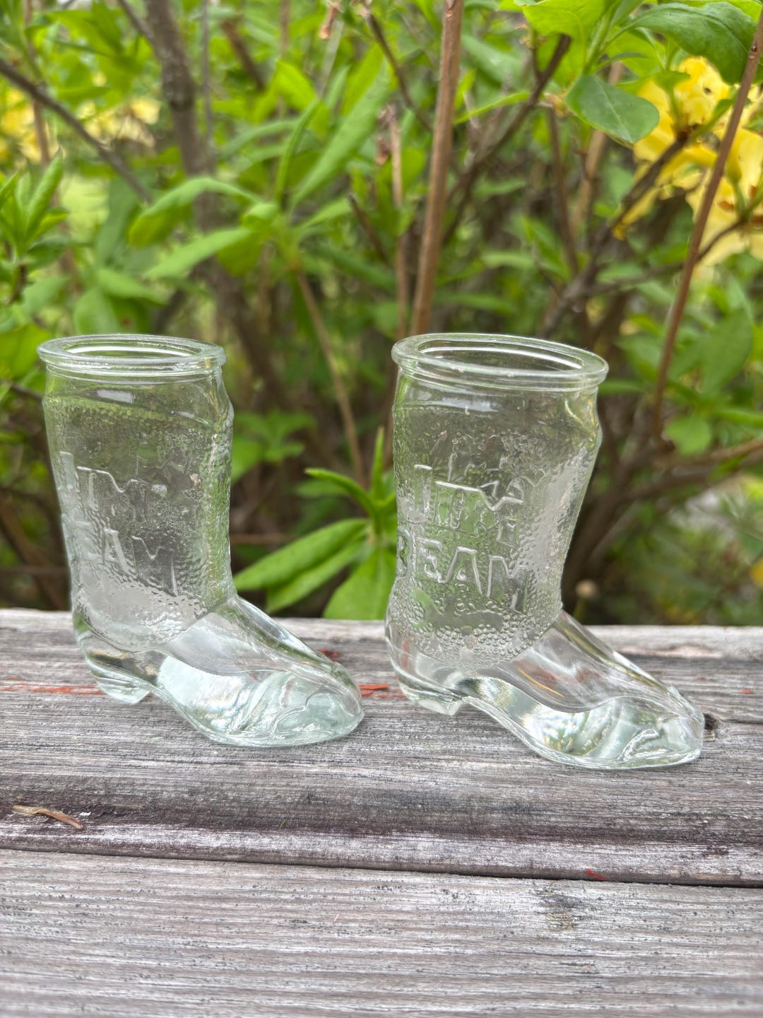 JIM BEAM BOOT Shot Glass Pair - 3