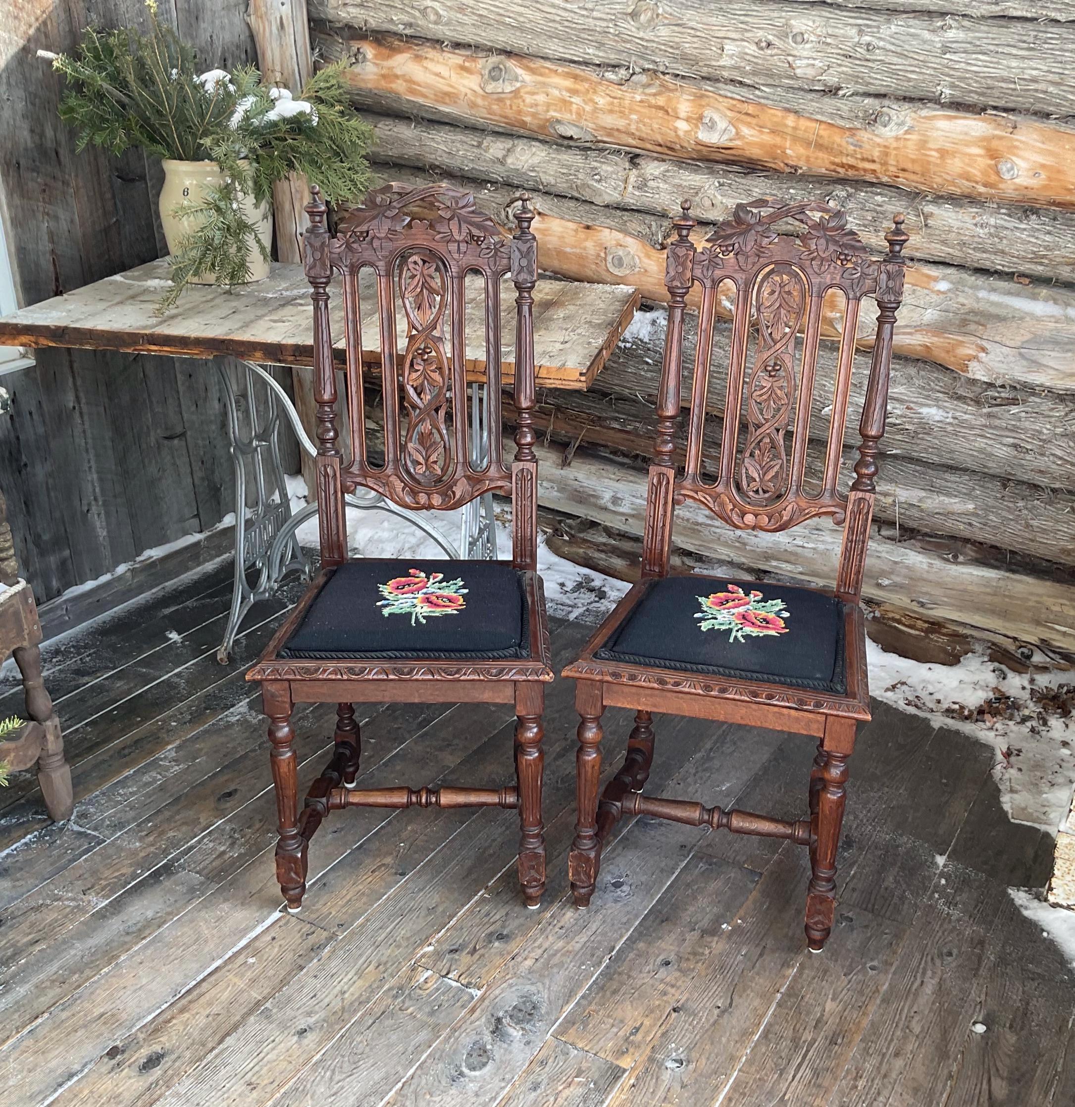 Mexican Carved Dining Chairs