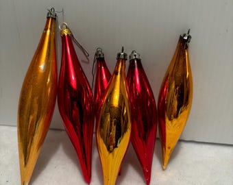 ヴィンテージ ターコイズ マーキュリーガラス ティアドロップ