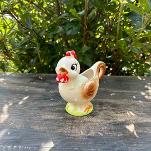 Vintage Chicken Creamer - Small Stylized Rooster Pitcher - Vintage Home Decor. Japan.