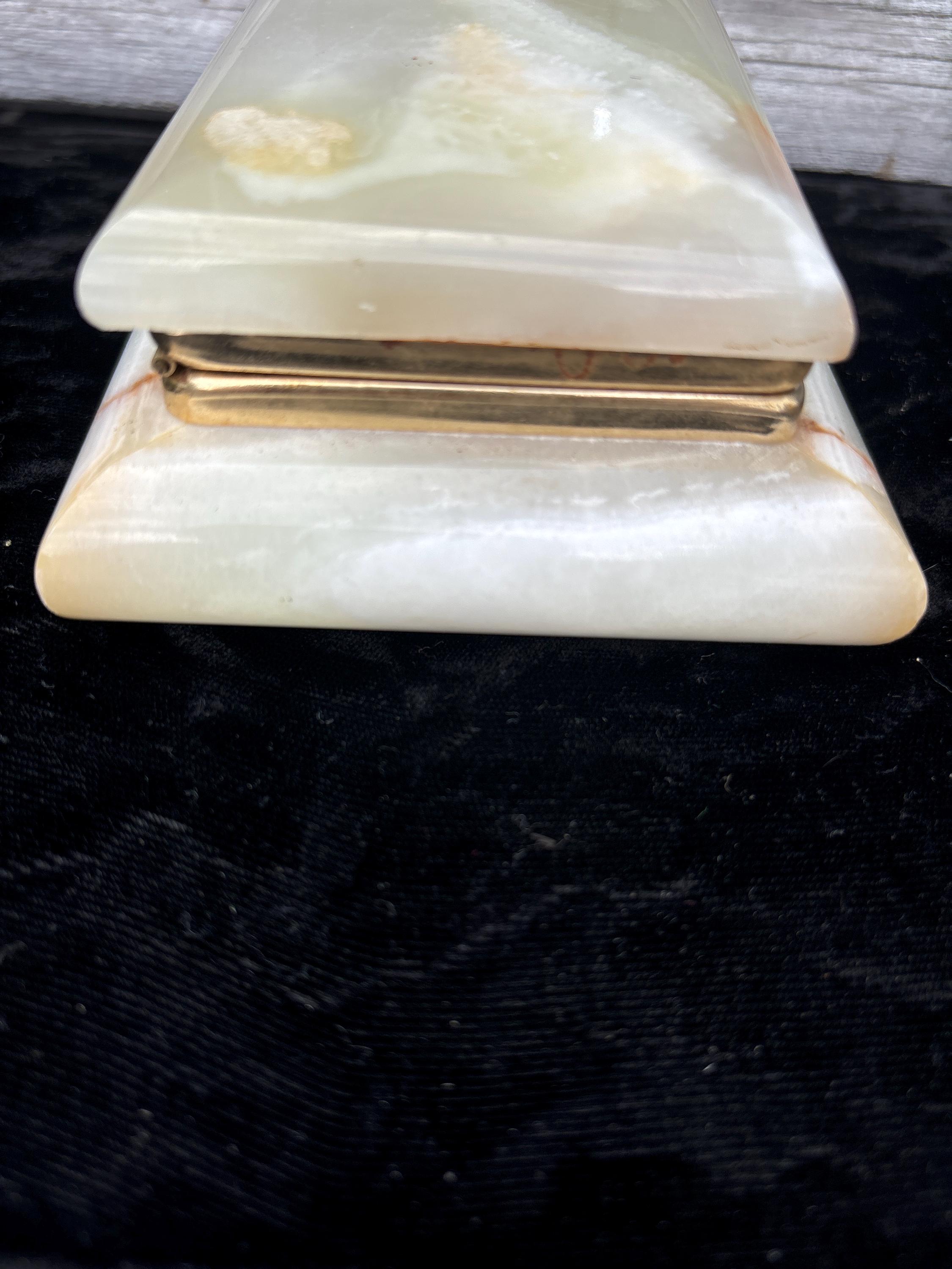 大理石 アンティーク　オニキス　グリーン　ジュエリーボックス　小物入れ 大理石 アンティーク オニキス グリーン ジュエリーボックス