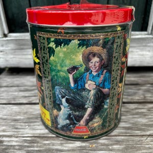 Sealed Coca-Cola Puzzle - 200 Pieces - Coca-Cola 1998 Special Edition Norman Rockwell Painting "The Barefoot Boy" in Sealed Coca-Cola Tin-