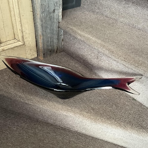 Vintage Hand Blown Murano Glass Fish Shaped Dish - Italian Glass.