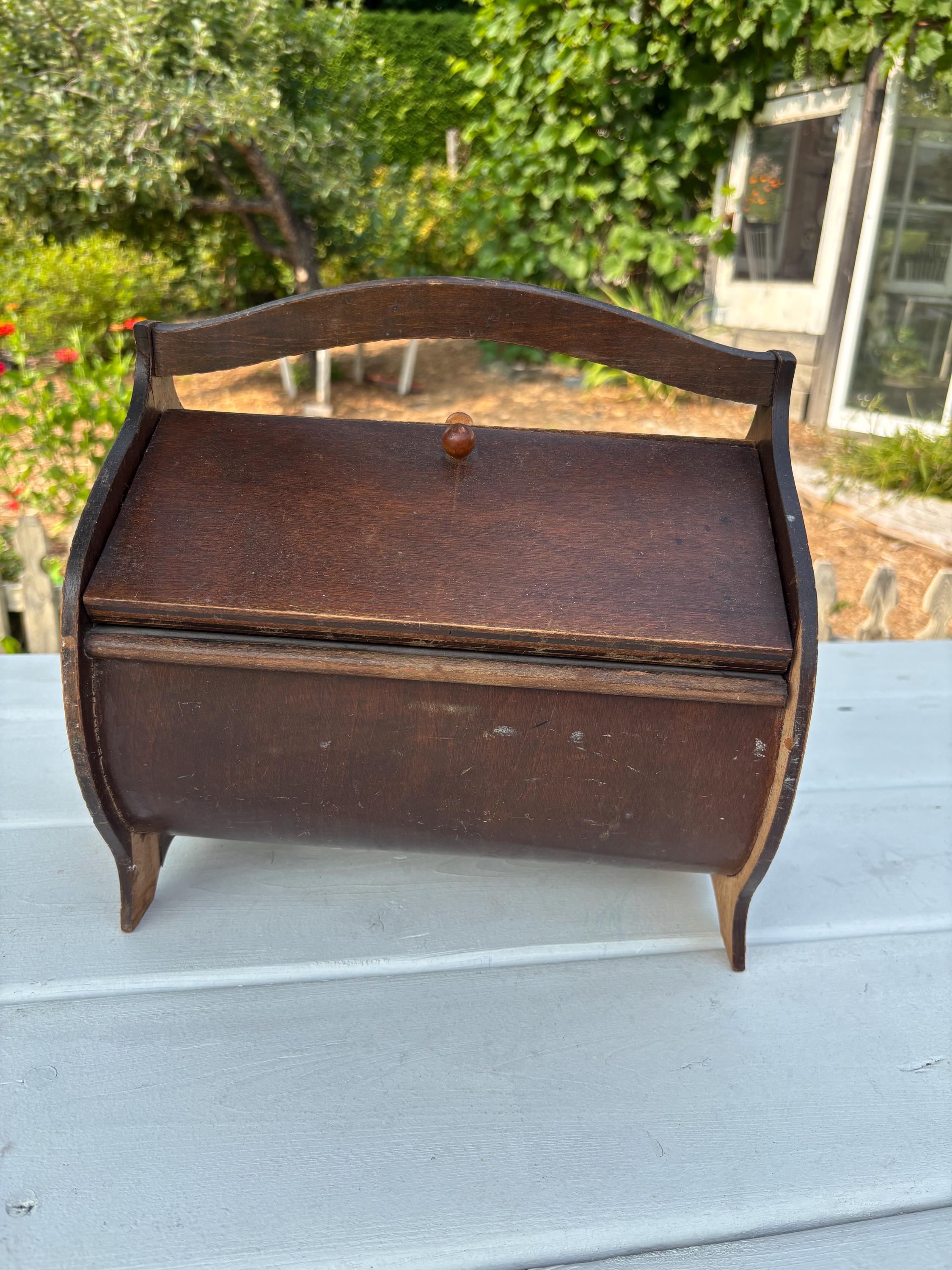1940s Double-lidded Wooden Sewing Box. as Is. See Photos. - Etsy
