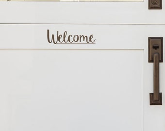 Welcome Decal - Front Door Decal - Vinyl Lettering - Vinyl Decals - Front Porch Decal - Home Decor - Curb Appeal - Vinyl Decal Sticker 1909