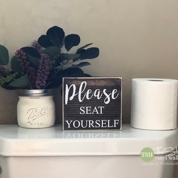 Have a Seat Bathroom Sign Etsy