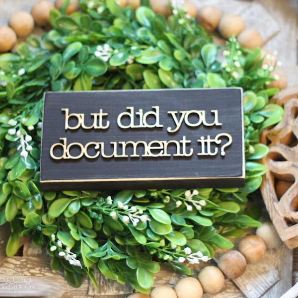 But Did You Document It Office Sign - Etsy