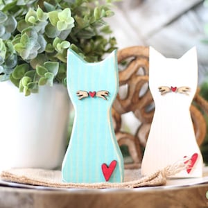 Mini Wood Cats for Tiered Tray - Mini Cat - Kitchen Decor - Coffee Bar - Wood Signs - Cat Lover Decor - Tray Decor -Desk Decor - Kitty Cat