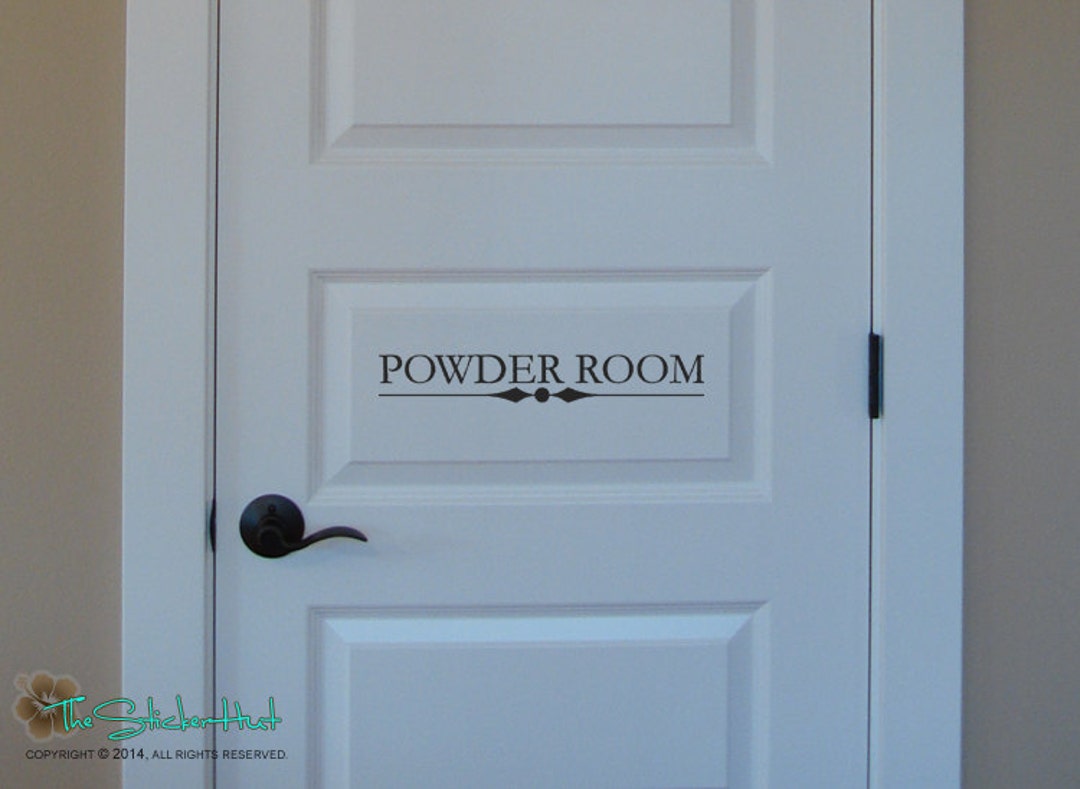 Powder Room - Bathroom Room Decor - Home Decor Ideas - Vinyl Letters ...