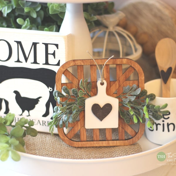 Tobacco Basket Decor Sign - Home Sign - Farmhouse - Tiered Tray Set - Mix and Match Items - Mini Signs 3D Signs - Farmhouse Wood Signs