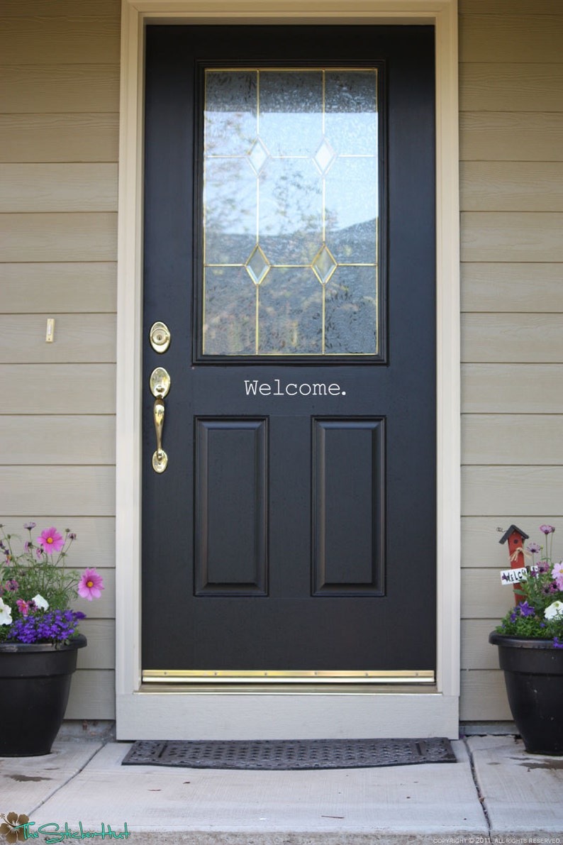 Welcome Front Door Porch Decor Stickers Decals For Image 0