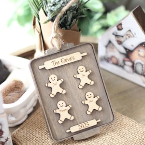 Gingerbread Cookie Family Ornament - Christmas Ornament  - Gingerbread Cookie Family Ornament - Personalized Custom 2025 Ornament Gift