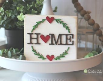 Home Sign - Tiered Tray Set - Mix and Match Items - Farm - Mini Signs 3D - Home Decor - Coffee Bar - Wood Signs Rae Dunn Decor Mini Sign