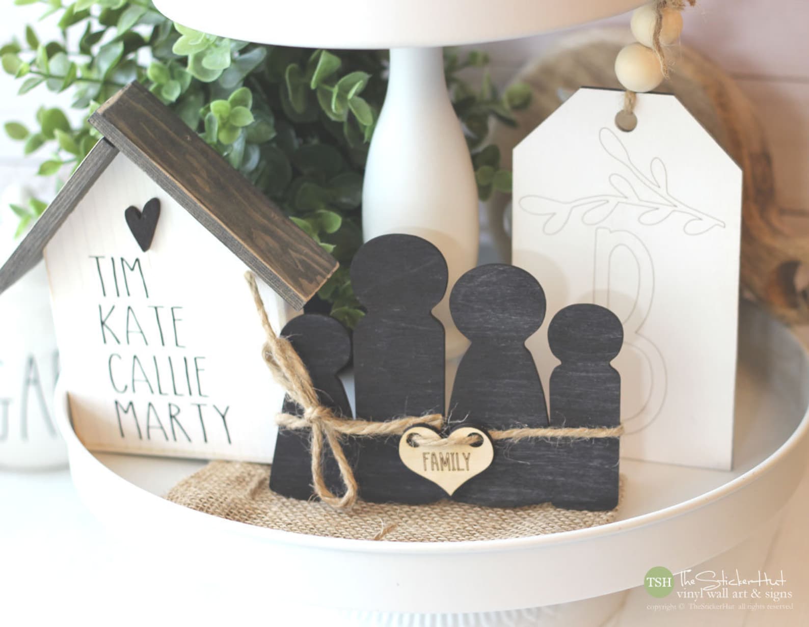 Family Signs Home Sign Custom House Tiered Tray Set Etsy